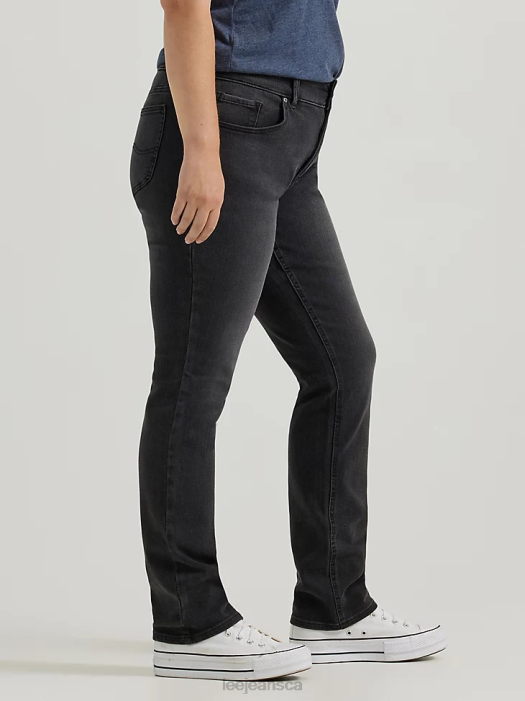 Lee Women Ultra Lux Comfort Slim Straight Jean (Plus) Black Clothing 480T62 - Image 4