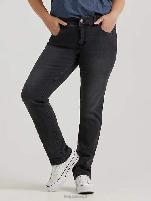 Lee Women Ultra Lux Comfort Slim Straight Jean (Plus) Black Clothing 480T62 - Image 1