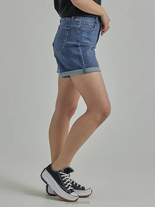 Lee Women Ultra Lux Cuffed A-line Short Deep Heights Clothing 480T329 - Image 3
