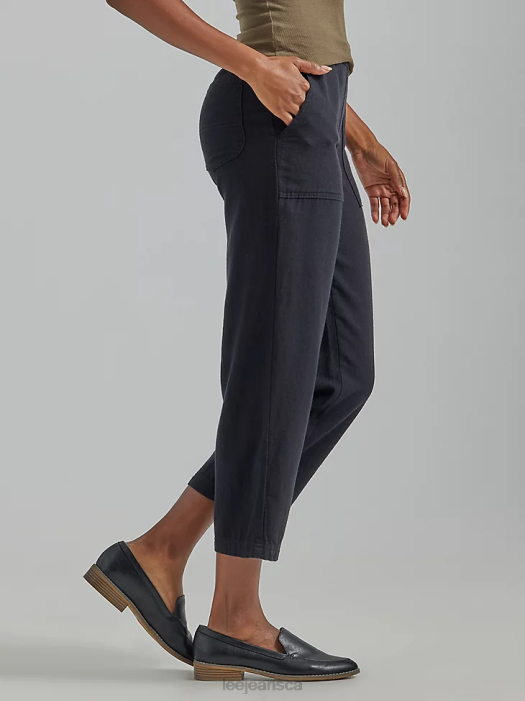 Lee Women Ultra Lux Pull-On Crop Pant Black Clothing 480T240 - Image 3