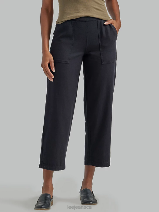 Lee Women Ultra Lux Pull-On Crop Pant Black Clothing 480T240 - Image 1