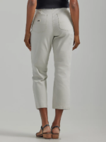 Lee Women Ultra Lux Seamed Crop Pant Ecru Clothing 480T175 - Image 2