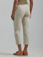 Lee Women Ultra Lux Seamed Crop Pant Pioneer Beige Clothing 480T179 - Image 2