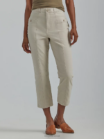 Lee Women Ultra Lux Seamed Crop Pant Pioneer Beige Clothing 480T179