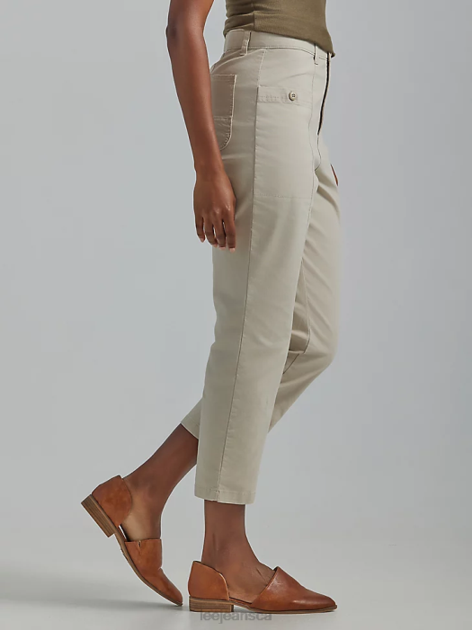Lee Women Ultra Lux Seamed Crop Pant Pioneer Beige Clothing 480T179 - Image 3