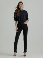 Lee Women Ultra Lux with Flex Motion Regular Fit Straight Leg Jean Black Clothing 480T70 - Image 2