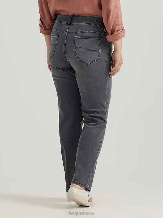 Lee Women Ultra Lux with Flex Motion Regular Fit Straight Leg Jean (Plus) Charcoal Grey Clothing 480T75 - Image 2