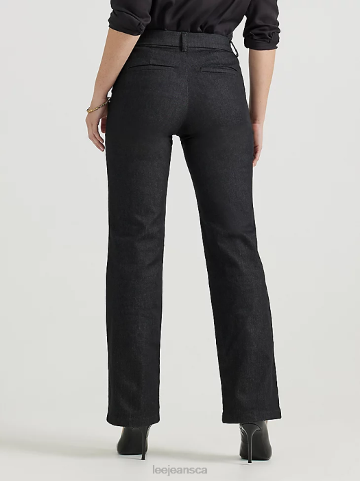 Lee Women Ultra Lux with Flex Motion Regular Fit Trouser Pant Black Rinse Clothing 480T183 - Image 2