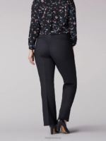 Lee Women Ultra Lux with Flex Motion Regular Fit Trouser Pant (Plus) Black Clothing 480T214 - Image 2