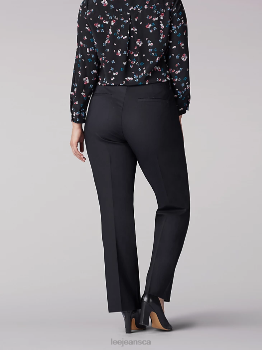 Lee Women Ultra Lux with Flex Motion Regular Fit Trouser Pant (Plus) Black Clothing 480T214 - Image 2