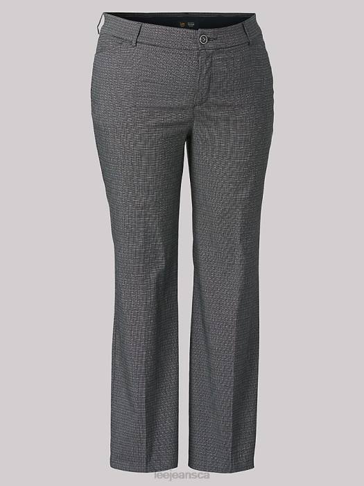 Lee Women Ultra Lux with Flex Motion Regular Fit Trouser Pant (Plus) Black/White Plaid Clothing 480T215 - Image 1
