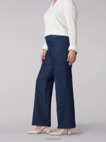 Lee Women Ultra Lux with Flex Motion Regular Fit Trouser Pant (Plus) Indigo Rinse Clothing 480T213 - Image 3