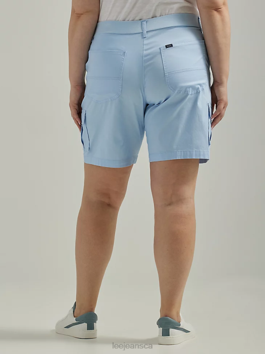 Lee Women Ultra Lux with Flex-to-Go Relaxed Cargo Bermuda (Plus) Blue Sky Clothing 480T267 - Image 2