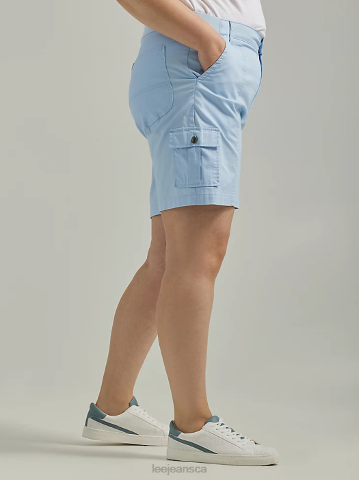 Lee Women Ultra Lux with Flex-to-Go Relaxed Cargo Bermuda (Plus) Blue Sky Clothing 480T267 - Image 3
