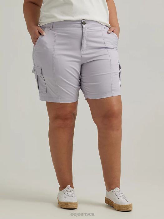 Lee Women Ultra Lux with Flex-to-Go Relaxed Cargo Bermuda (Plus) Deep Fog Clothing 480T268 - Image 1