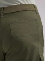 Lee Women Ultra Lux with Flex-to-Go Relaxed Cargo Bermuda (Plus) Frontier Olive Clothing 480T269 - Image 5