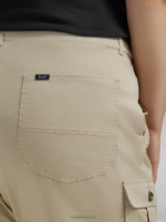 Lee Women Ultra Lux with Flex-to-Go Relaxed Cargo Bermuda (Plus) Pioneer Beige Clothing 480T266 - Image 3