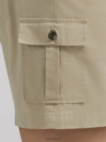 Lee Women Ultra Lux with Flex-to-Go Relaxed Cargo Bermuda (Plus) Pioneer Beige Clothing 480T266 - Image 4