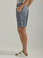 Lee Women Ultra Lux with Flex-to-Go Relaxed Cargo Bermuda Tech Grey Clothing 480T258 - Image 4