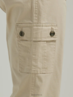 Lee Women Ultra Lux with Flex-to-Go Relaxed Cargo Capri Pioneer Beige Clothing 480T436 - Image 5