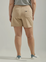 Lee Women Ultra Lux with Flex-to-Go Relaxed Cargo Short (Plus) Macrame Clothing 480T282 - Image 2