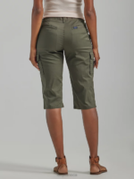 Lee Women Ultra Lux with Flex-to-Go Relaxed Cargo Skimmer Frontier Olive Clothing 480T428 - Image 2