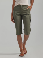 Lee Women Ultra Lux with Flex-to-Go Relaxed Cargo Skimmer Frontier Olive Clothing 480T428