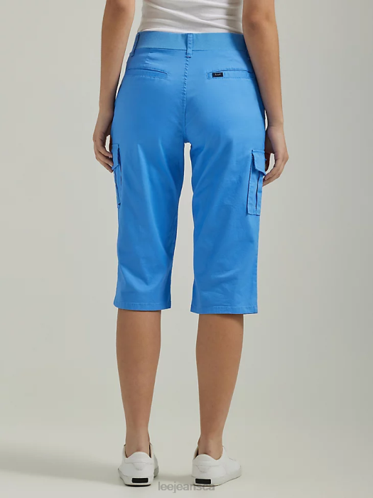 Lee Women Ultra Lux with Flex-to-Go Relaxed Cargo Skimmer New Blue Clothing 480T426 - Image 2