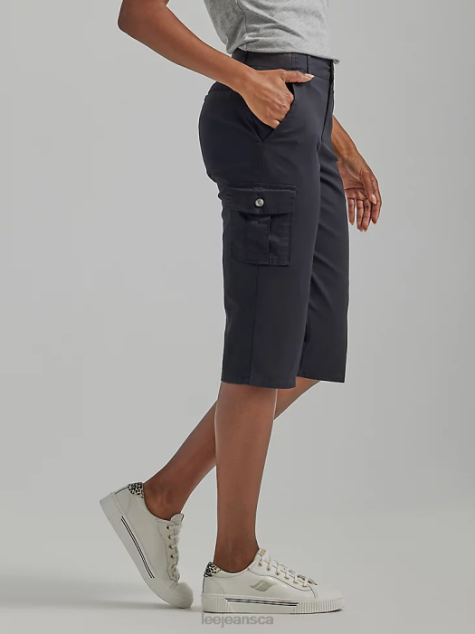 Lee Women Ultra Lux with Flex-to-Go Relaxed Cargo Skimmer (Petite) Black Clothing 480T456 - Image 3