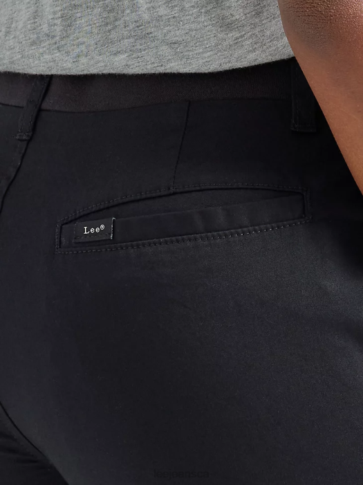 Lee Women Ultra Lux with Flex-to-Go Relaxed Cargo Skimmer (Petite) Black Clothing 480T456 - Image 4