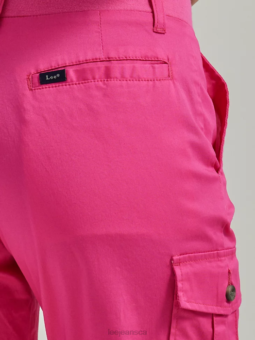 Lee Women Ultra Lux with Flex-to-Go Relaxed Cargo Skimmer Roxie Pink Clothing 480T424 - Image 4