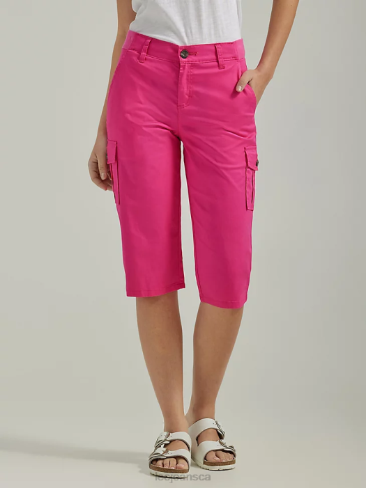 Lee Women Ultra Lux with Flex-to-Go Relaxed Cargo Skimmer Roxie Pink Clothing 480T424 - Image 1