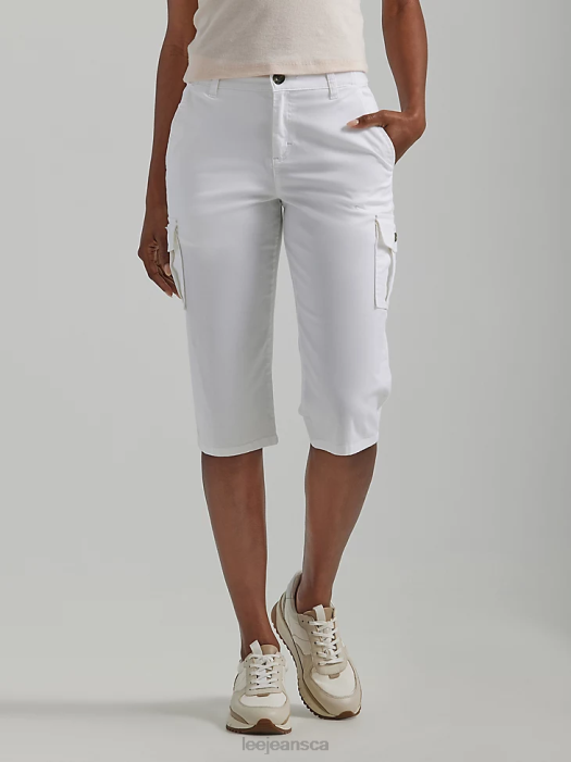 Lee Women Ultra Lux with Flex-to-Go Relaxed Cargo Skimmer White Clothing 480T427 - Image 1