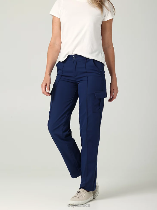 Lee Women Ultra Lux with Flex-to-Go Seamed Cargo Straight Leg Pant Thunder Clothing 480T230 - Image 1