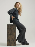 Lee Women Vintage Modern High Rise Ever Fit Flare Jean Black Avery Clothing 480T147 - Image 2