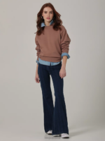 Lee Women Vintage Modern High Rise Flare Jean Mid Stripe Clothing 480T152