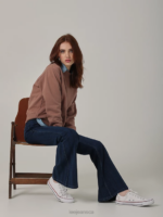 Lee Women Vintage Modern High Rise Flare Jean Mid Stripe Clothing 480T152 - Image 5