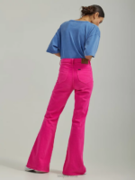 Lee Women Vintage Modern High Rise Flare Jean Roxie Pink Clothing 480T149 - Image 2