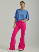 Lee Women Vintage Modern High Rise Flare Jean Roxie Pink Clothing 480T149