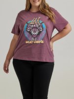Lee Women Wildly Grateful Graphic Tee(Plus) Boysenberry Clothing 480T341