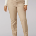Lee Women Wrinkle Free Relaxed Fit Straight Leg Pant (Plus) Flax Clothing 480T199