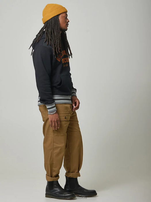 Lee x The Brooklyn Circus Men Graphic Hoodie Black Clothing 480T958 - Image 3