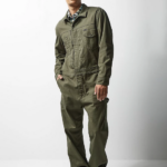 Lee x The Brooklyn Circus Men Herringbone Pleated Union-All Muted Olive Clothing 480T1153