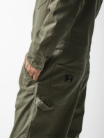 Lee x The Brooklyn Circus Men Herringbone Pleated Union-All Muted Olive Clothing 480T1153 - Image 7