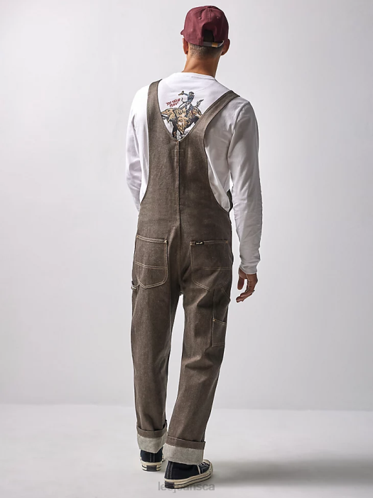 Lee x The Brooklyn Circus Men Whizit Zip Overall Brown Selvedge Clothing 480T704 - Image 2