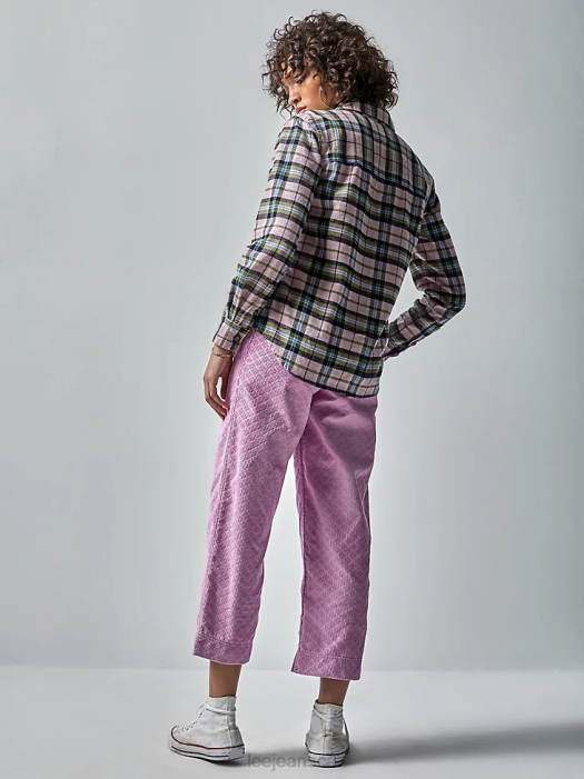Lee x The Brooklyn Circus Women Plaid Overshirt Soft Misty Plaid Clothing 480T402 - Image 2