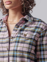 Lee x The Brooklyn Circus Women Plaid Overshirt Soft Misty Plaid Clothing 480T402 - Image 5