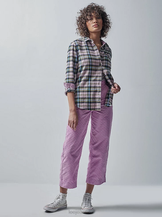 Lee x The Brooklyn Circus Women Plaid Overshirt Soft Misty Plaid Clothing 480T402 - Image 1